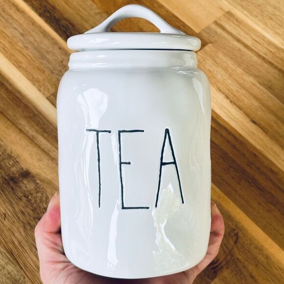 NWT Gorgeous TEA & COFFEE w/ Dimples  White & Black Glossy Ceramic Canister Set - Picture 5 of 16